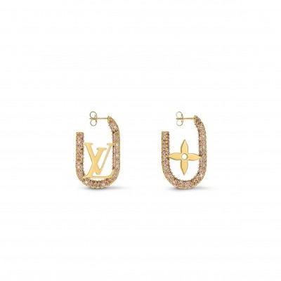 LOUIS VUITTON 18K LOUIS MY CHAIN EARRINGS M01457